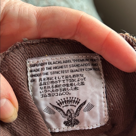 Brown Leather Superdry moto combat army granny Victorian boots! Women’s us9 uk7 - Picture 6 of 10